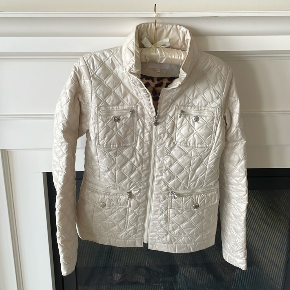 Laundry by Shelli Segal Cream Colored Women's Field Jacket XS